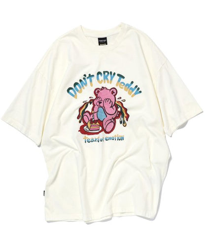 Don't Cry Teddy Pigment Short Sleeve T-shirt