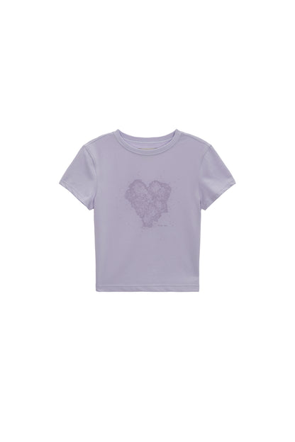 MATIN KIM HEART GRAPHIC CROP TOP