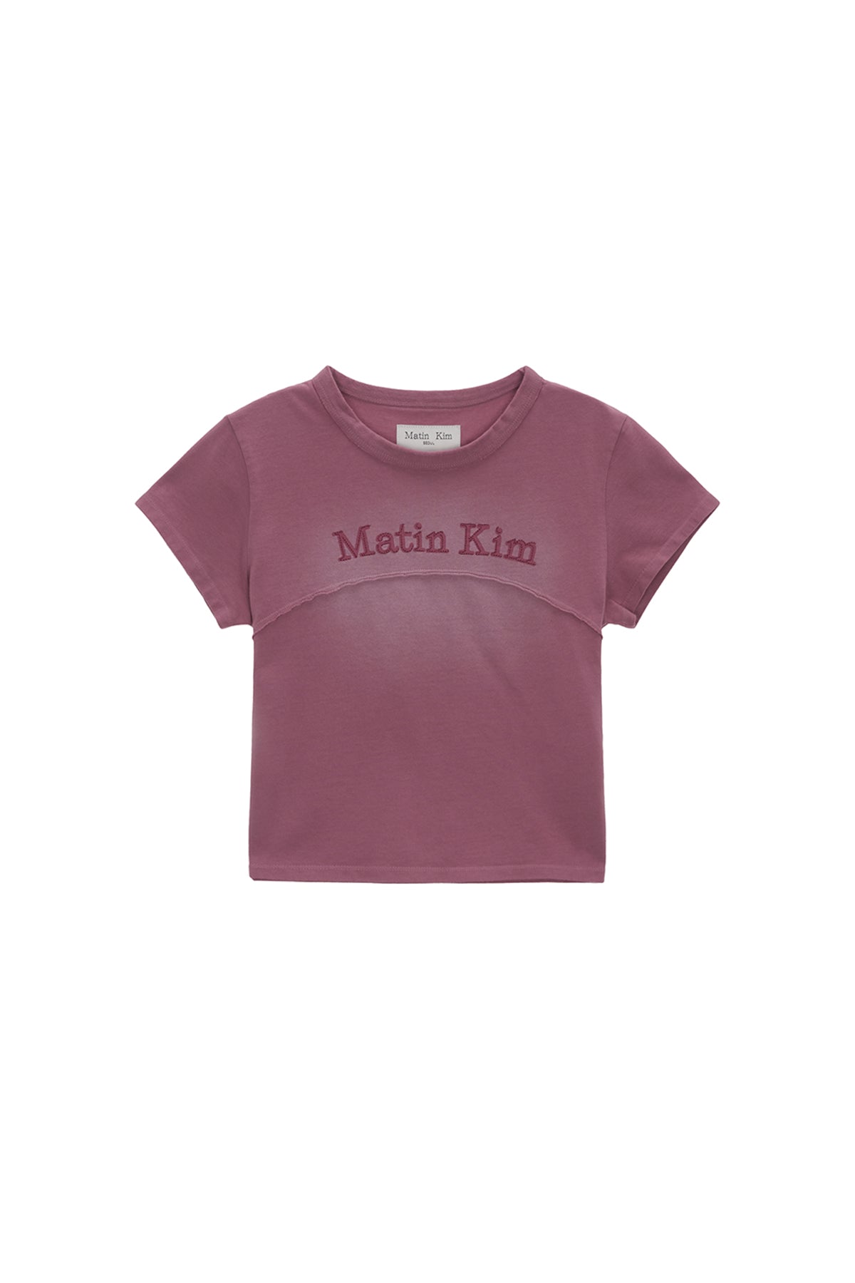 MATIN KIM PIGMENT CUT OUT LOGO CROP TOP