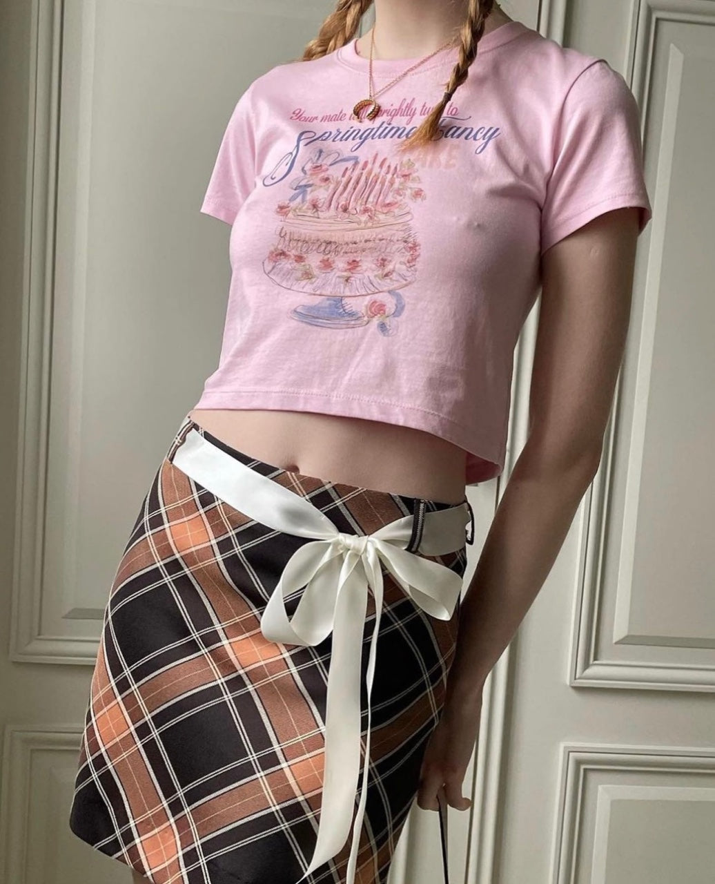 DIMANCHE DIMANCHE CAKE CROP T-SHIRT