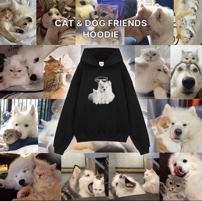 ITZAVIBE CAT&DOG FRIENDS HOODIE