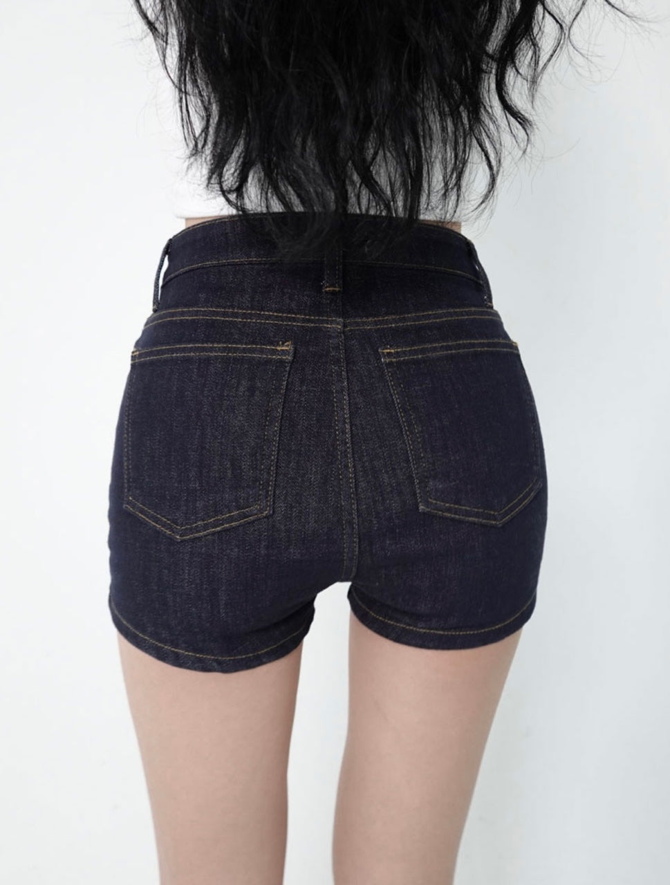 [Palejade] Non-Fade Indigo Denim Shorts