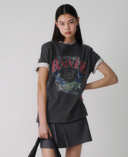 [RAIVE] Vintage Rose Graphic T-shirt