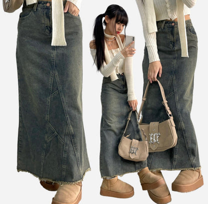 Aciubi Club Tokyo tassel denim skirts