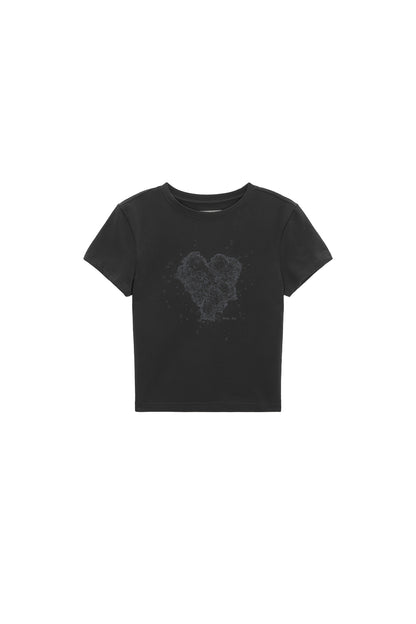 MATIN KIM HEART GRAPHIC CROP TOP