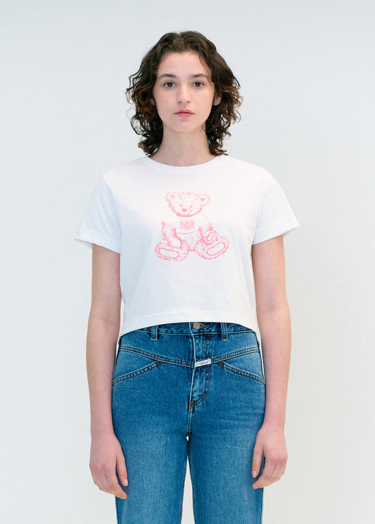 MARITHÉ FRANÇOIS GIRBAUD DOODLE BEAR CROP TEE